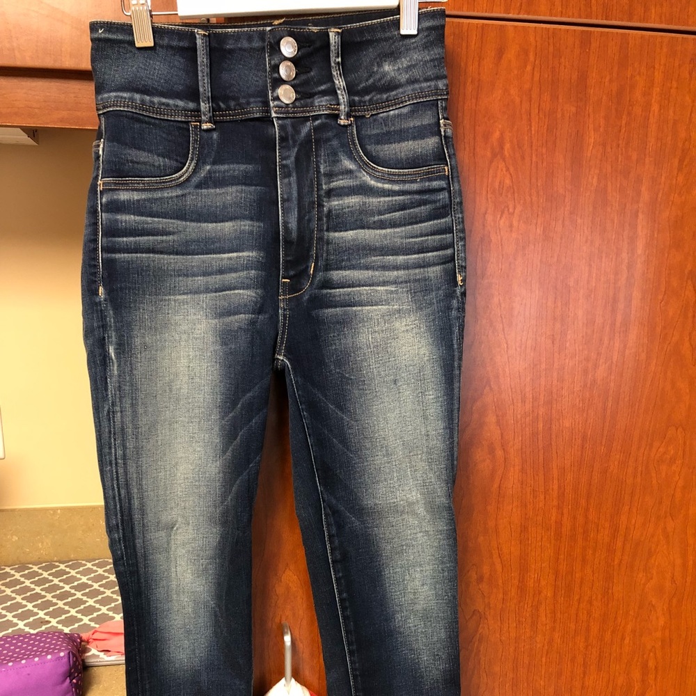 Super high waisted AE skinny jeans